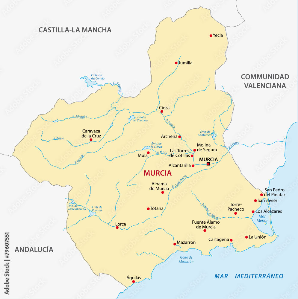 Fototapeta premium murcia map