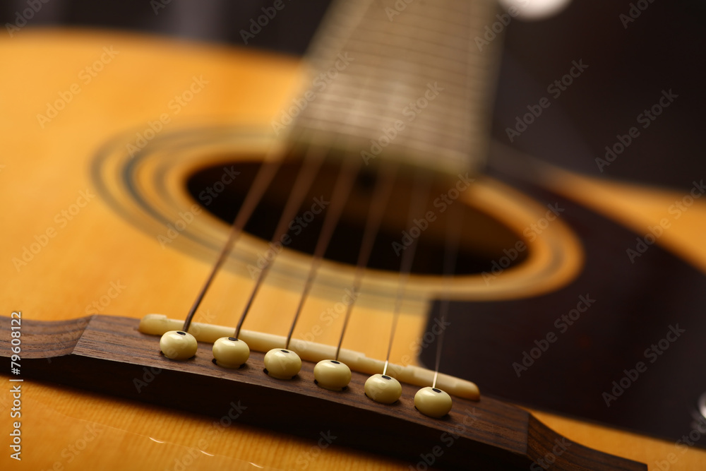Fototapeta premium Acoustic guitar detail
