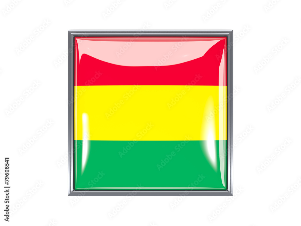 Square icon with flag of bolivia Square icon with flag of bolivia