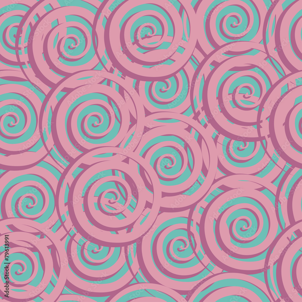 Astract seamless pattern with spiral.