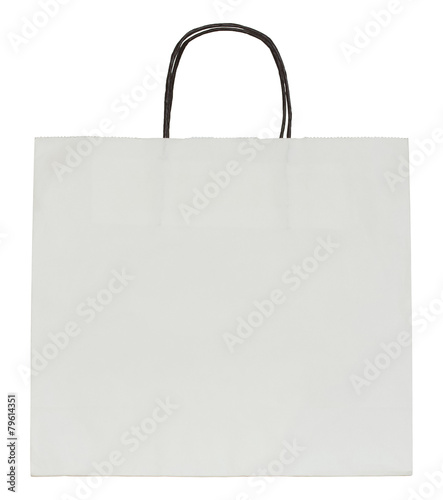 paper bag isolated on white with clipping path