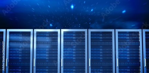 Foto Composite image of server towers