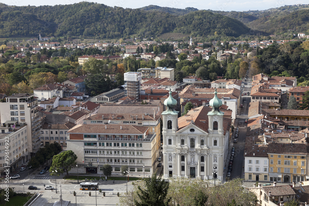 Centro storico di Gorizia dall'alto