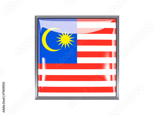 Square icon with flag of malaysia