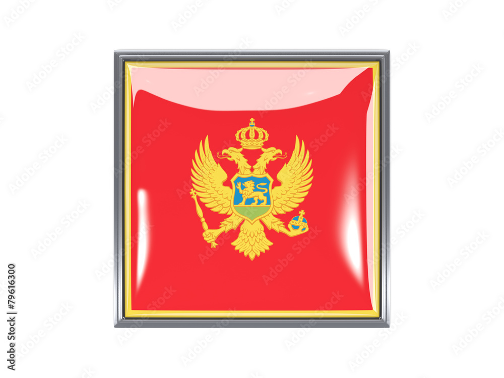 Square icon with flag of montenegro Square icon with flag of montenegro