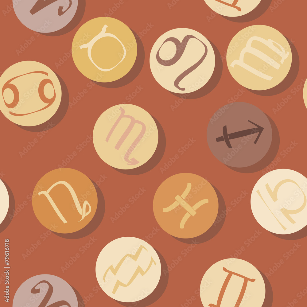 Seamless background with zodiac signs Seamless background with zodiac signs
