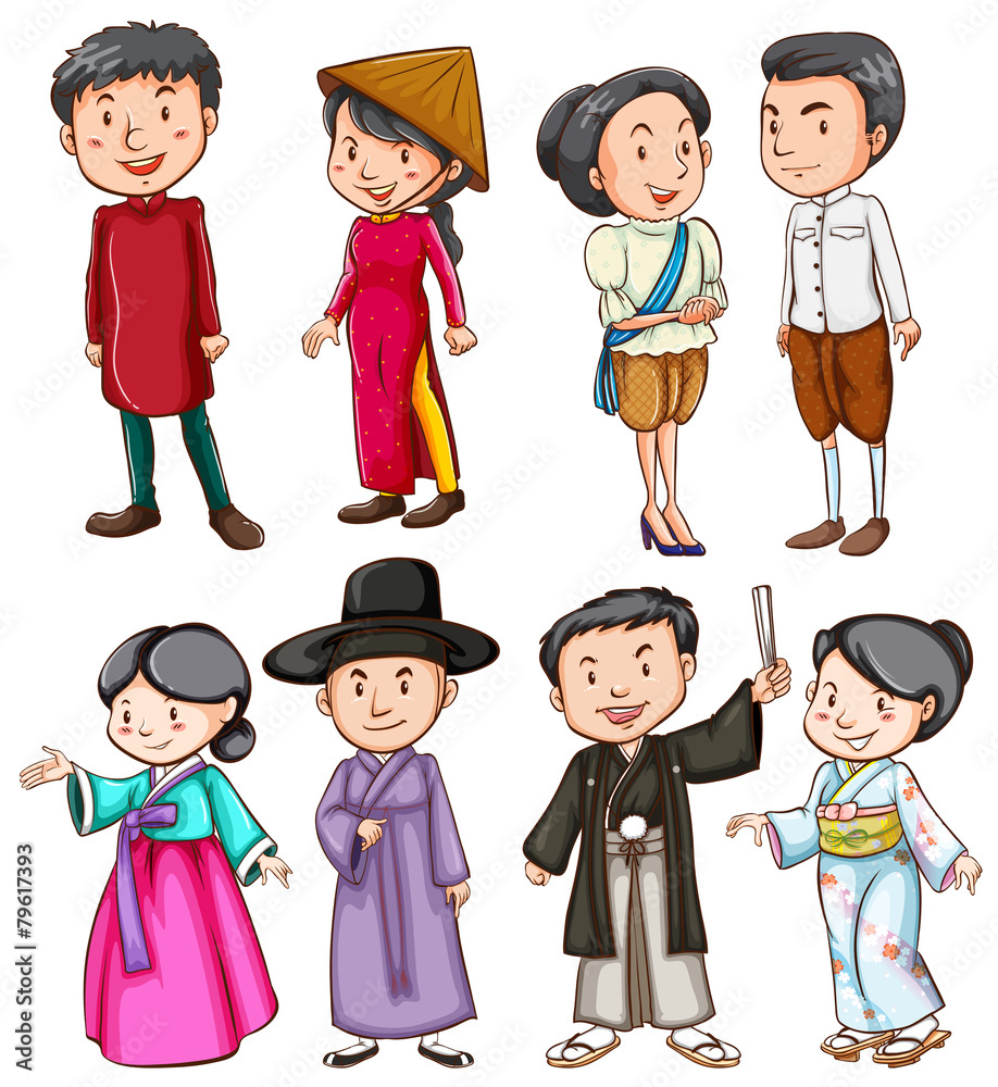 People showing the Asian culture People showing the Asian culture