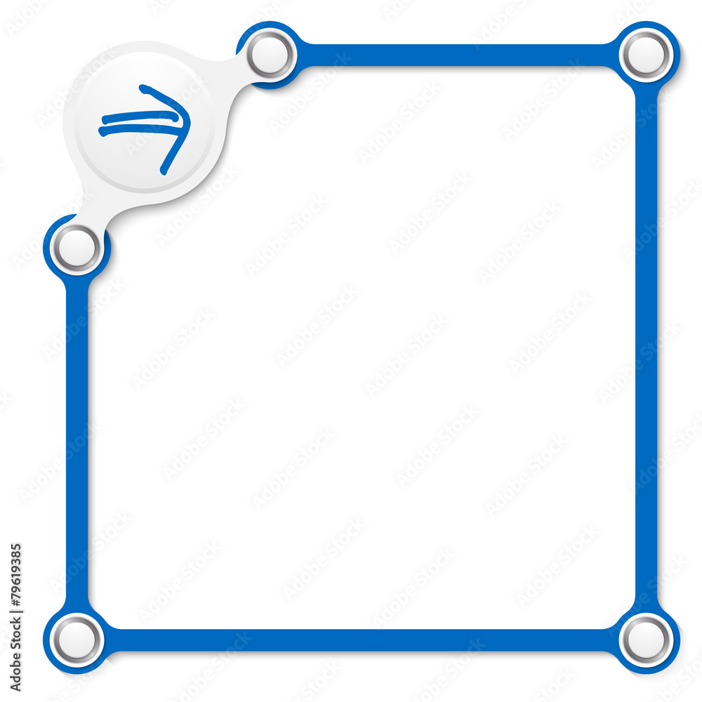vector blue box for your text and arrow vector blue box for your text and arrow