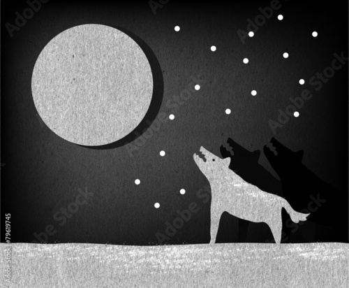 Wolves howling at the moon ...