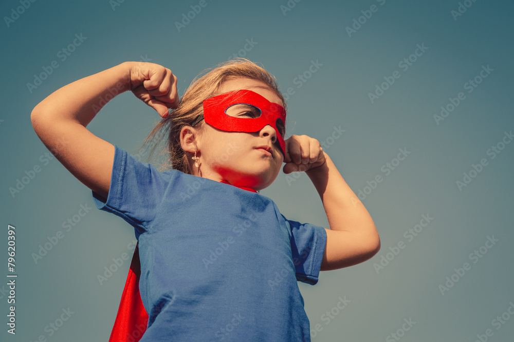 Fototapeta premium Child superhero portrait
