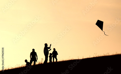 Kite sunset