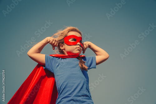 Child superhero portrait Fototapet