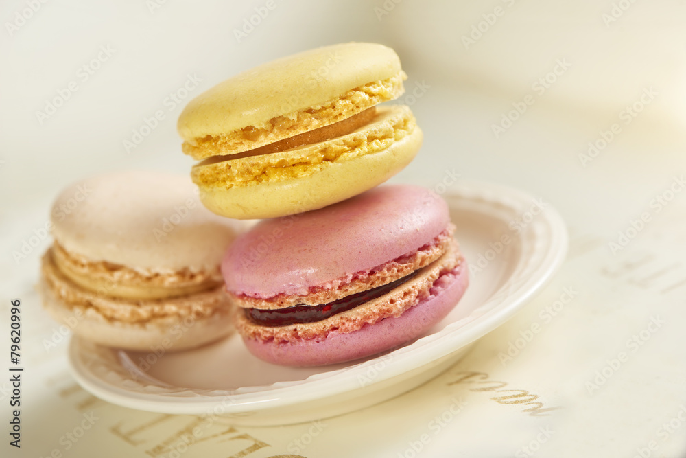macaroons on a small plate