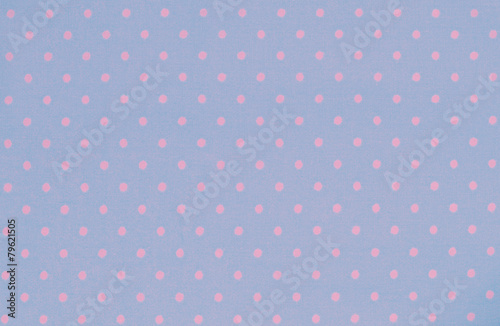 Blue polka dot fabric