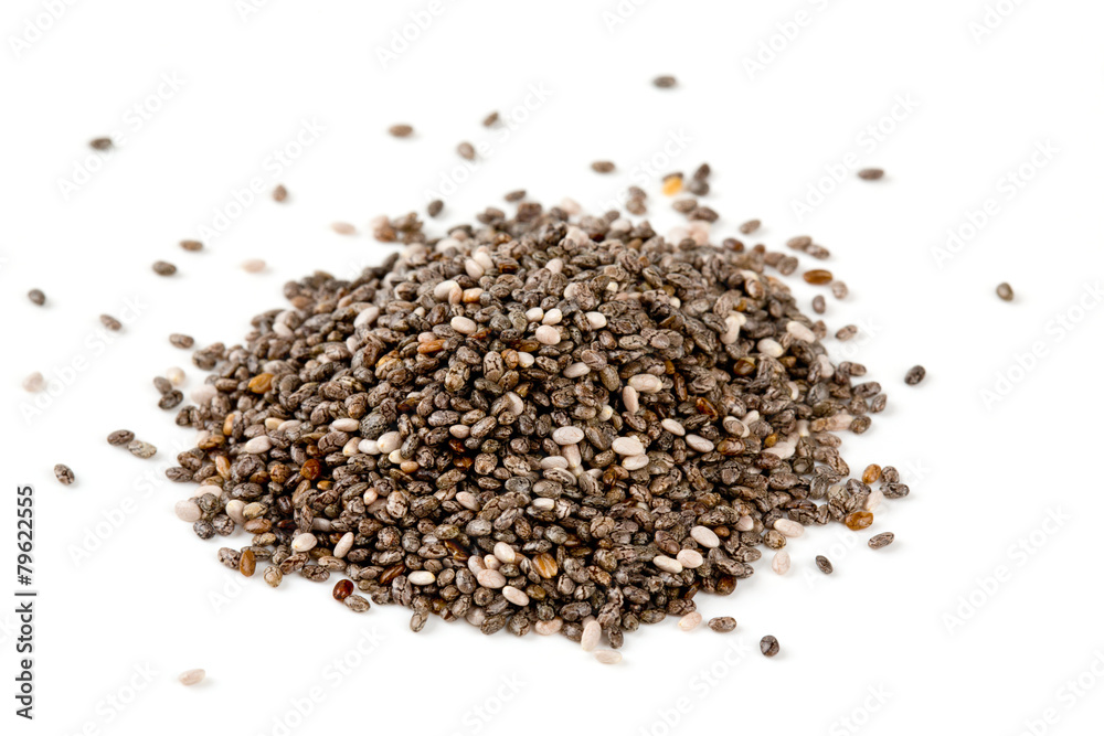 chia seeds isolated on white chia seeds isolated on white