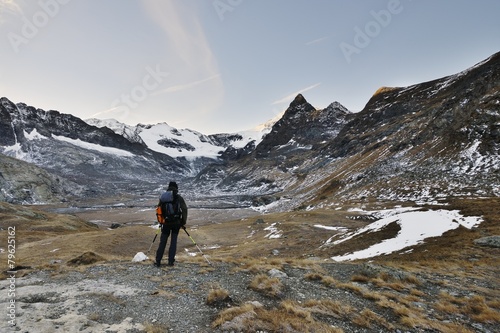 A lone hiker - Vanoise ( France ).