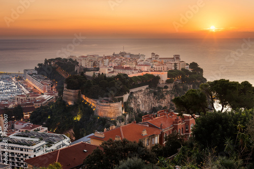 Monaco Monte Carlo south of France, rock symbol the city