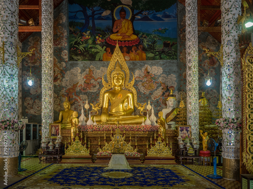 Buddha Statue at Wat Phra That Cho Hae, Phrae, Thailand