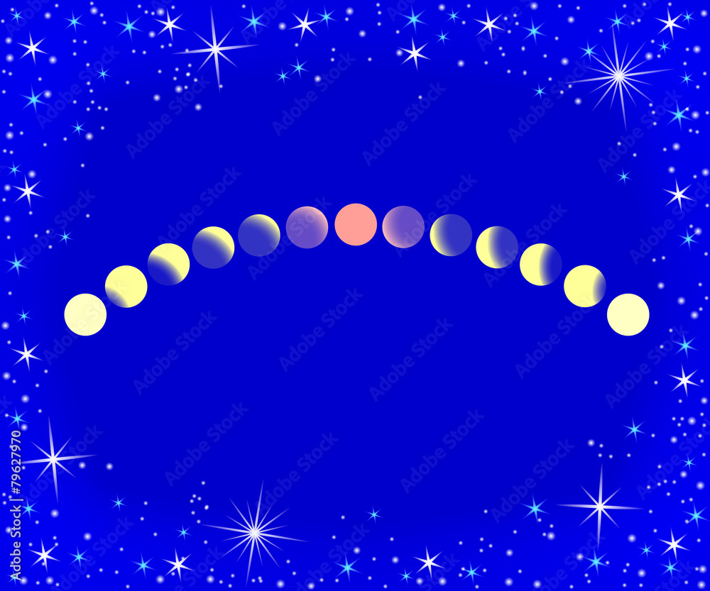 皆既月食星空2 Stock Illustration Adobe Stock