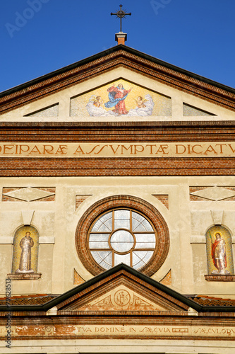 rose window  italy  lombardy     in  the parabiago old       tow photo