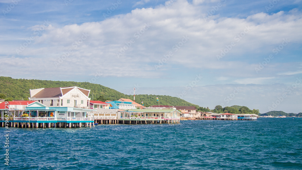 Village on the Koh Larn Island on December 6, 2014 in PattayaTha