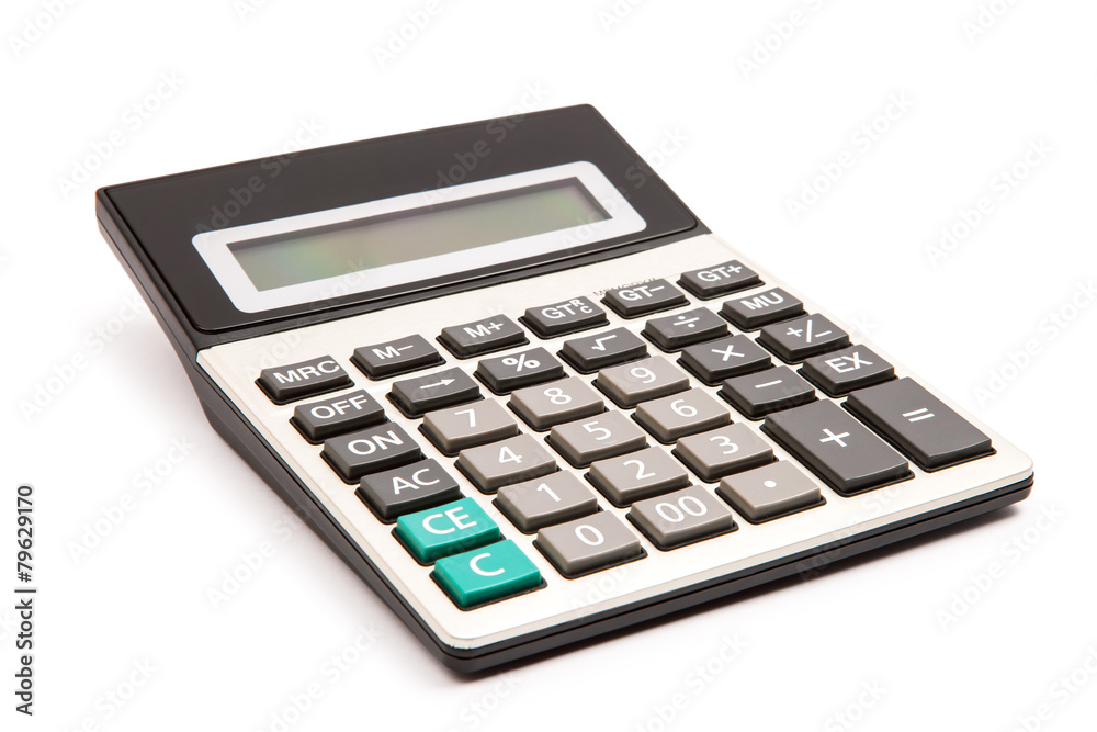 calculator on a white background calculator on a white background
