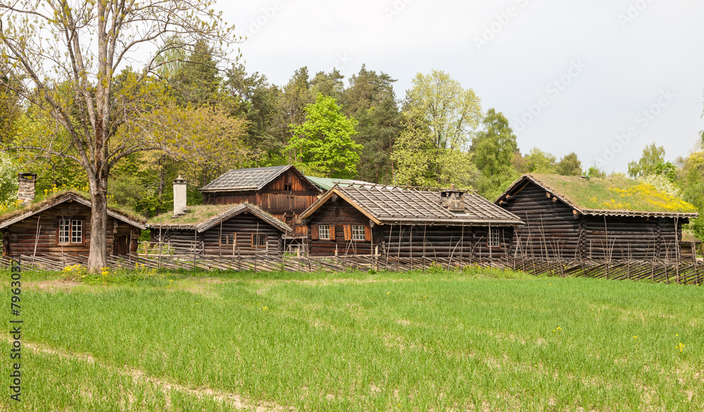 Small houses in Norway mountain. Small houses in Norway mountain.