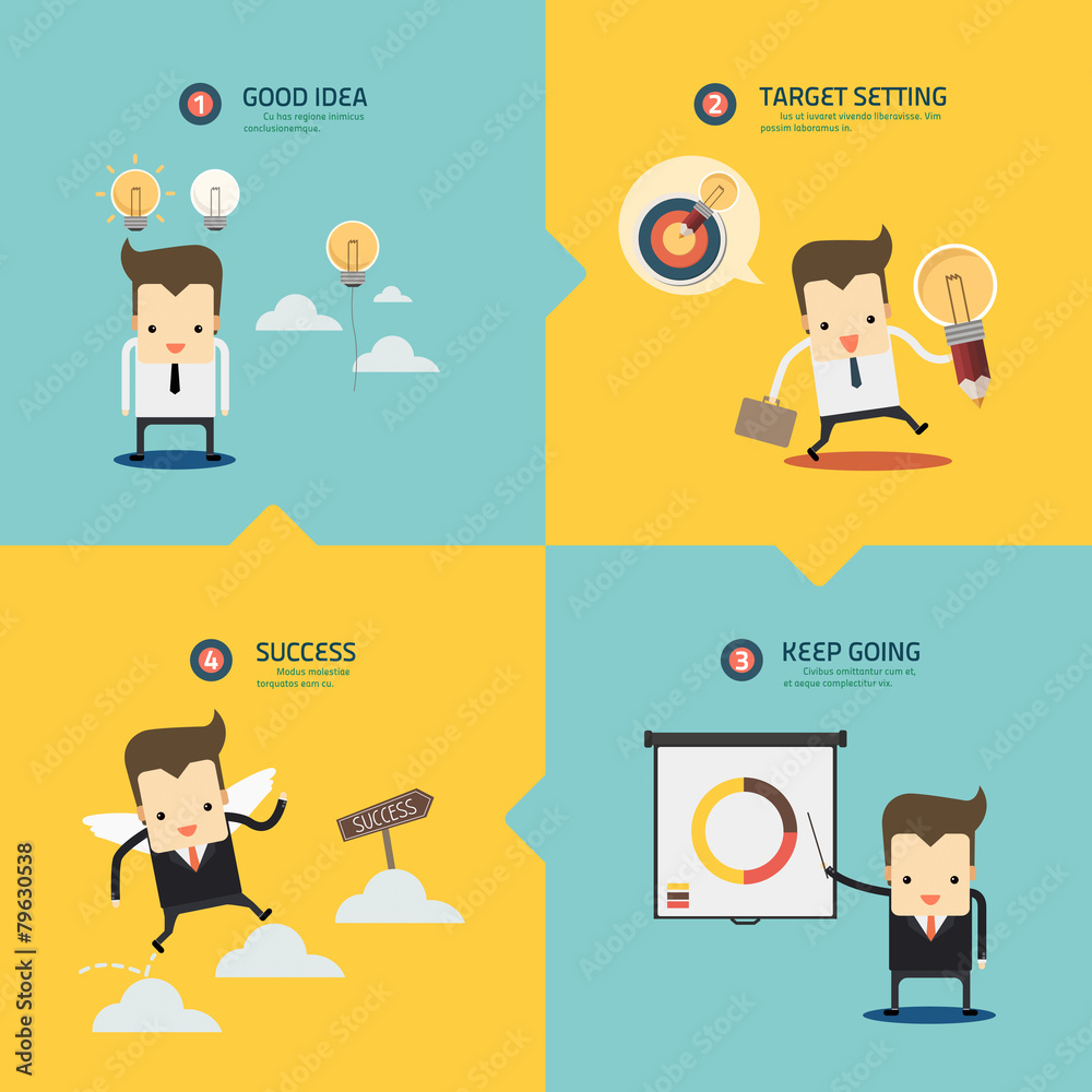 step for success business concept step for success business concept