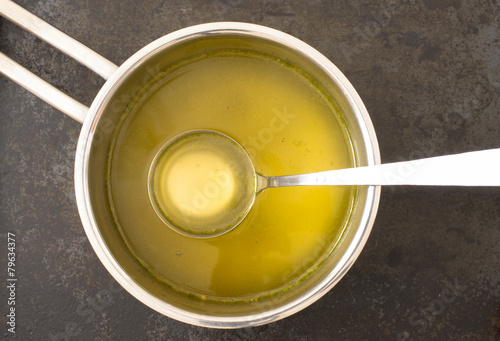 Broth in a saucepan