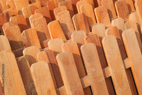 Rows of wooden fences