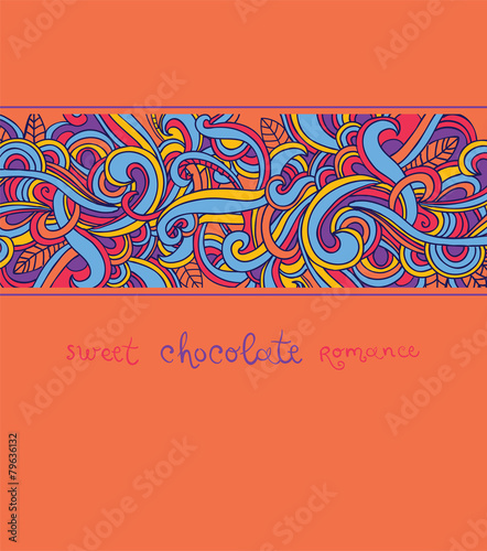 Obraz na płótnie Vector background with abstract curls.