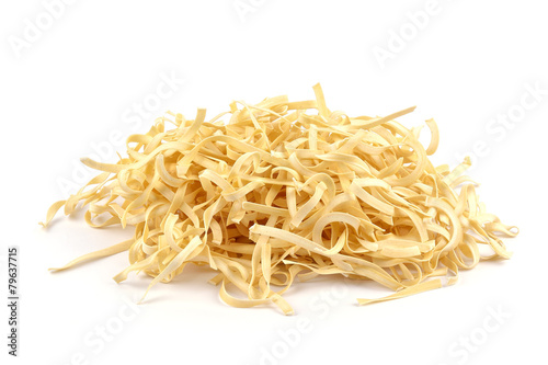 fresh homemade noodles with egg