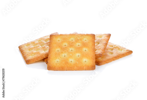 Fényképezés cracker biscuit isolated on white background