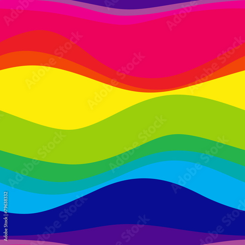 Seamless pattern with different colours waves, vector