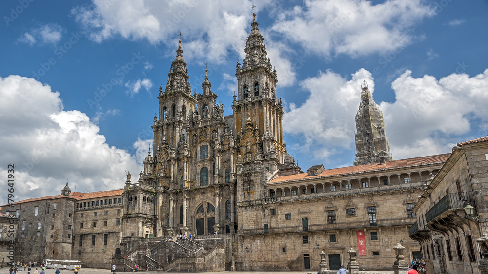 Cathedral of Santiago de Compostela , Spain. - obrazy, fototapety, plakaty 