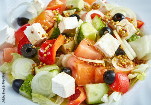 Image of delicious Greek salad, close-up