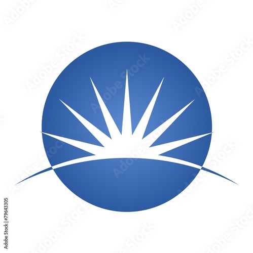 Sunrise sign - Planet Earth logo