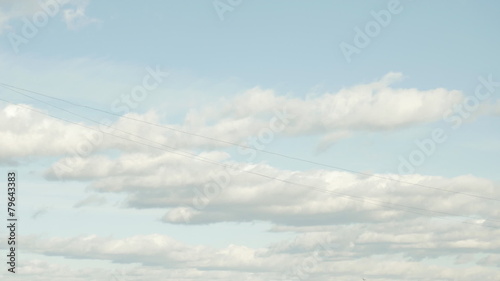 Time lapse clouds on the top of the sky at evening