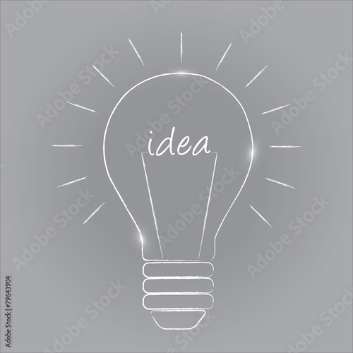 bulb with idea