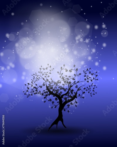 Blue shining tree © sidliks