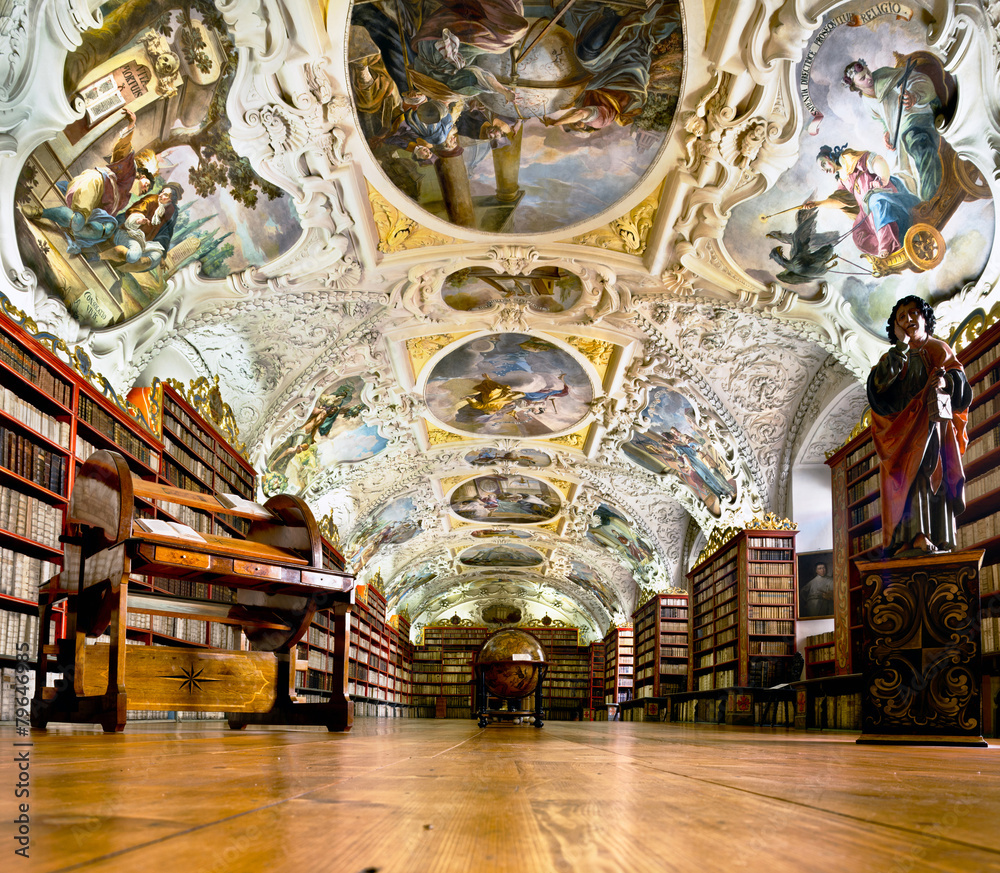 Fototapeta premium Strahov Monastery library interior in Prague