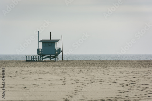 Lifeguard tower on the beach  in Venice Beach  Los Angeles  Cali