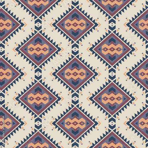 Vector seamless colorful decorative ethnic pattern
