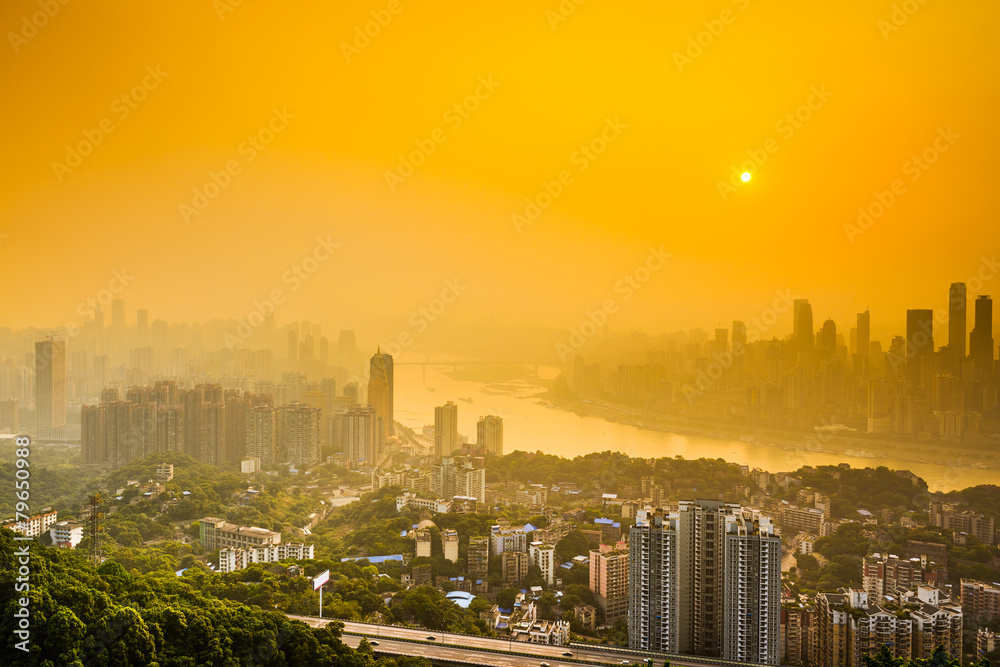 Chongqing City Skyline on the Yangtze