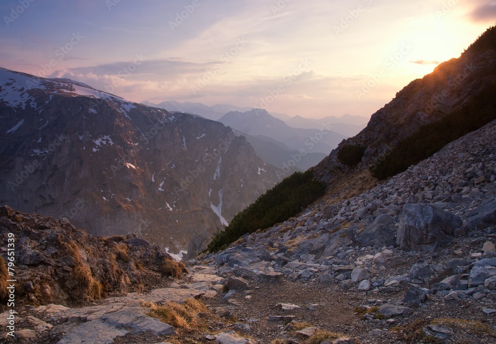 Beautiful tatra mountains landscape