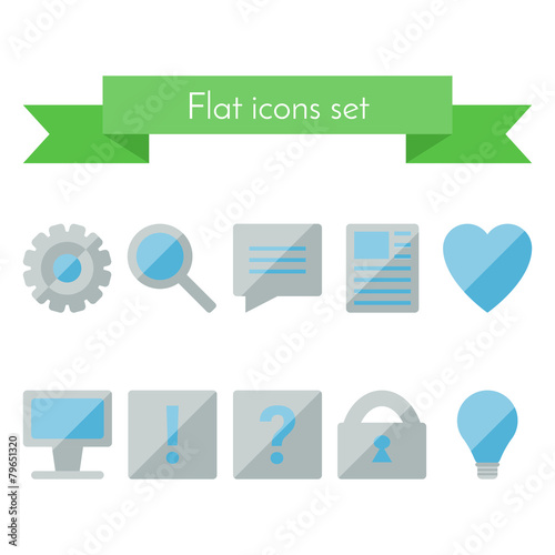 Set of Flat icons