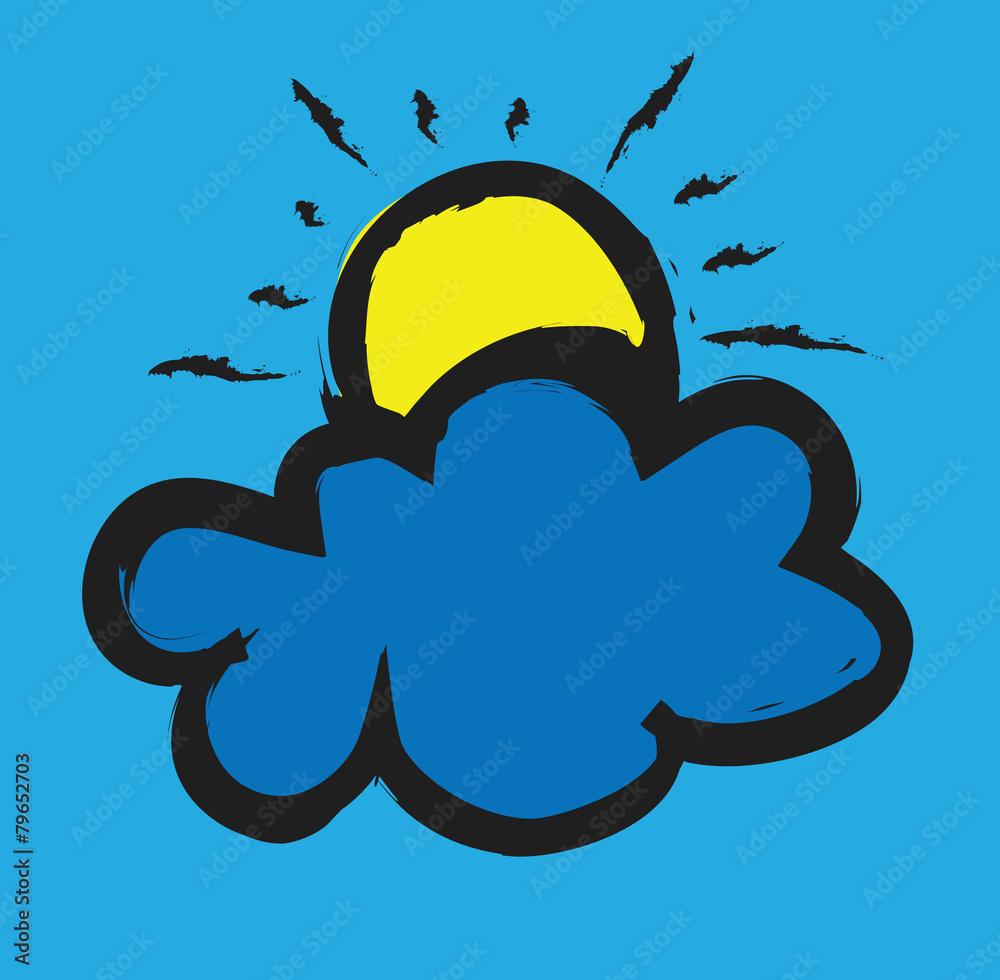 doodle sun and cloud doodle sun and cloud