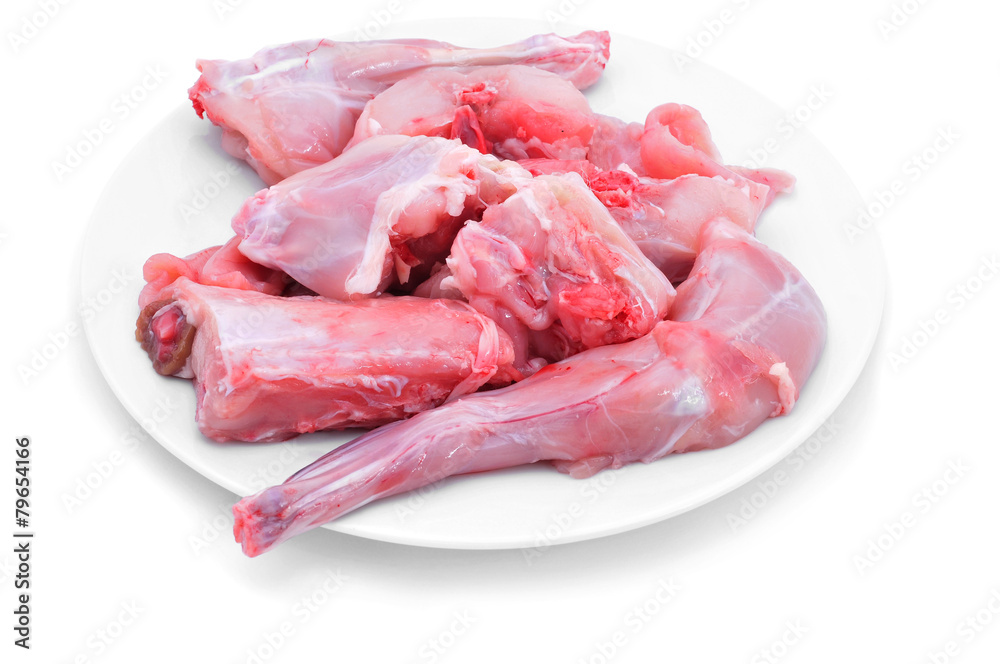 raw rabbit meat