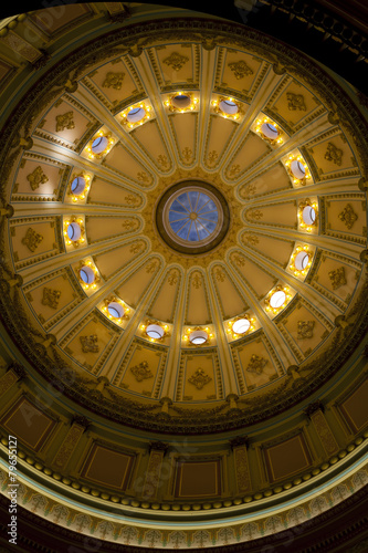 California State Capitol Building Looking Up Inside Rotunda