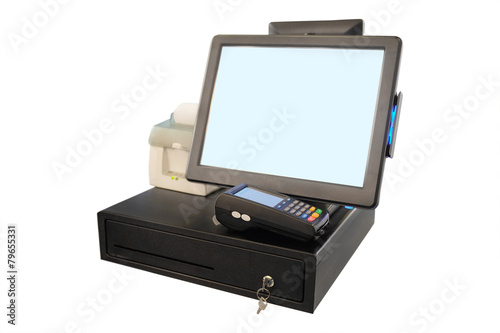 Point of sale touch screen system with thermal printer